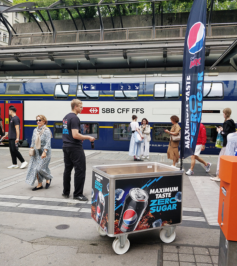 Pepsi Max Bahnhof-Samplings