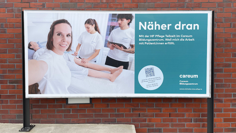 Kampagne für das Careum Bildungszentrum – Streuplan Zürich