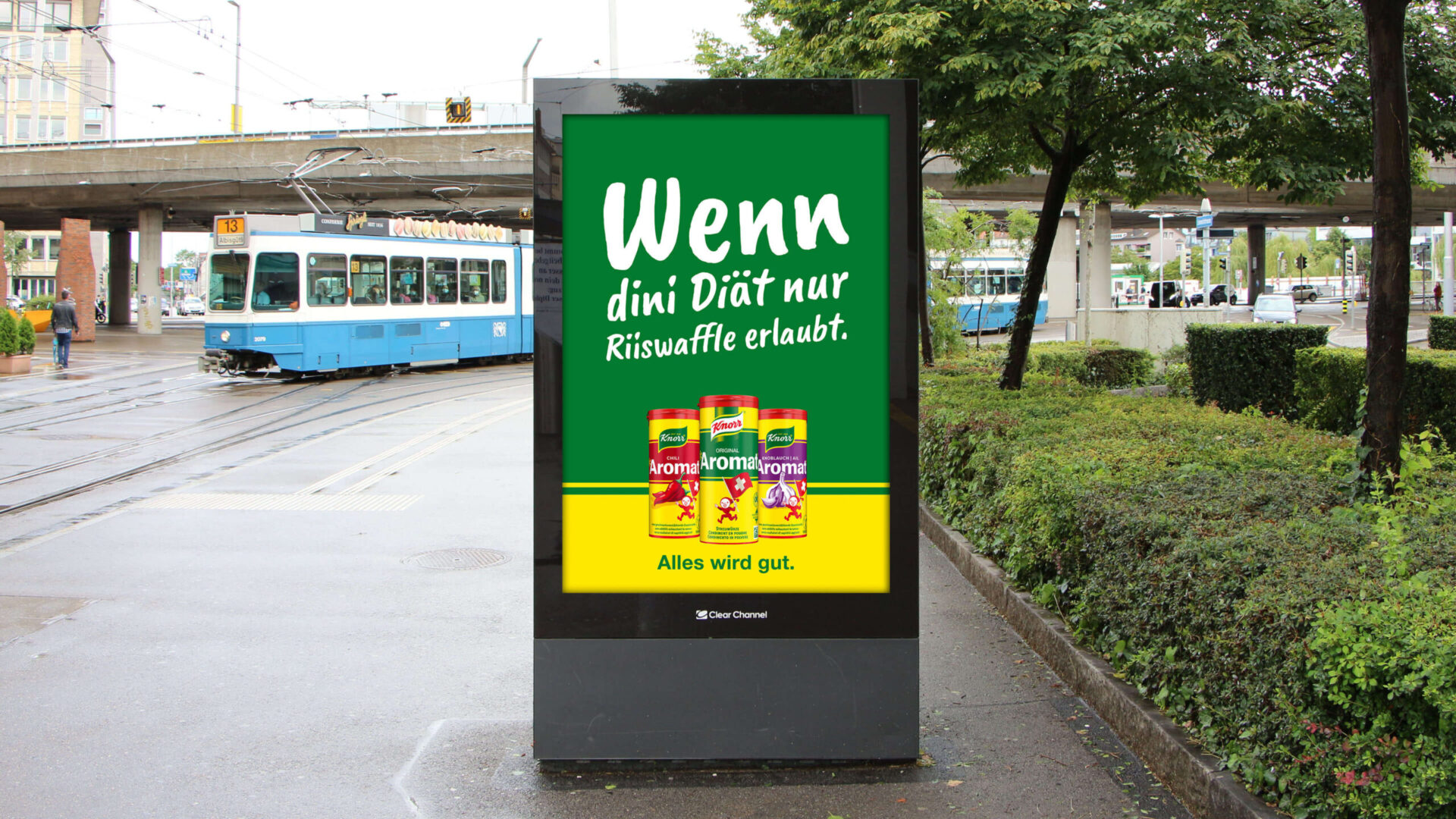 Aromat Plakat in der Stadt Zürich