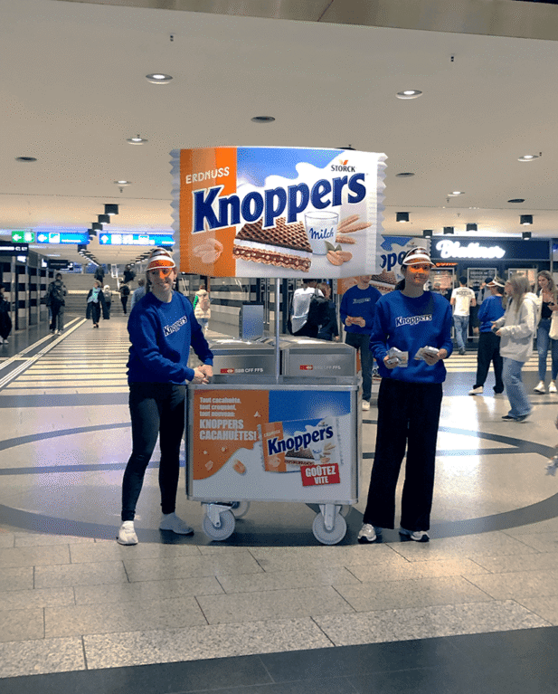 Knoppers Promotoren beim Sampling